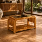 Croissant Coffee Table - Teak wood - Image 2