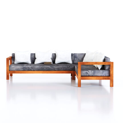 Original teak wood sectional sofa