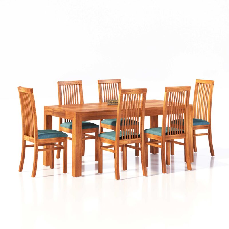 teak wood 6seater dining table set