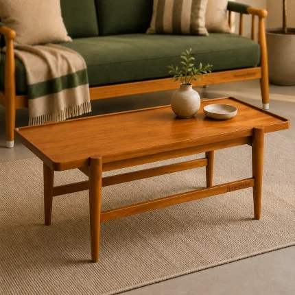 minimal teakwood coffee table