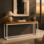 teakwood console table